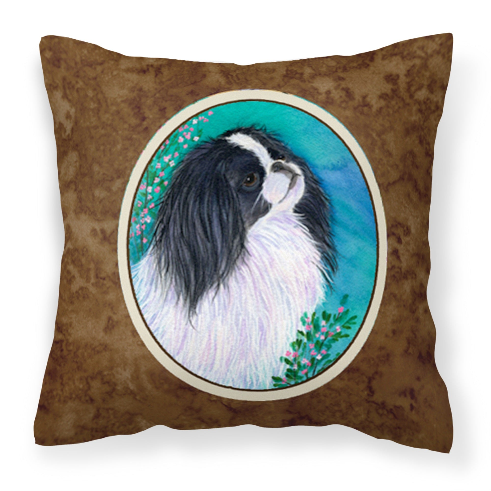 Carolines Treasures SS8134PW1414 Japanese Chin Decorative Canvas Fabric Pillow, Large, Multicolor