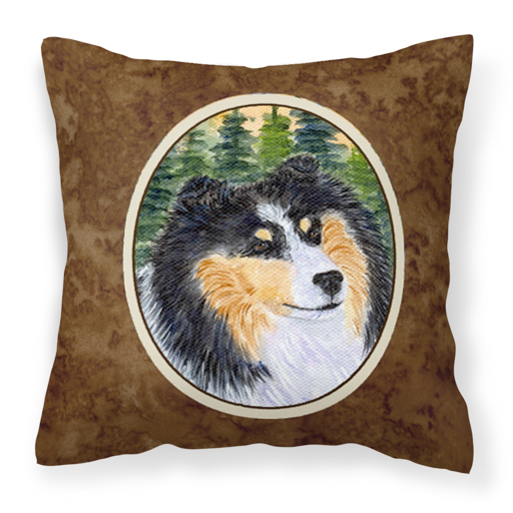 Carolines Treasures SS8140PW1414 Sheltie Decorative Canvas Fabric Pillow, Large, Multicolor