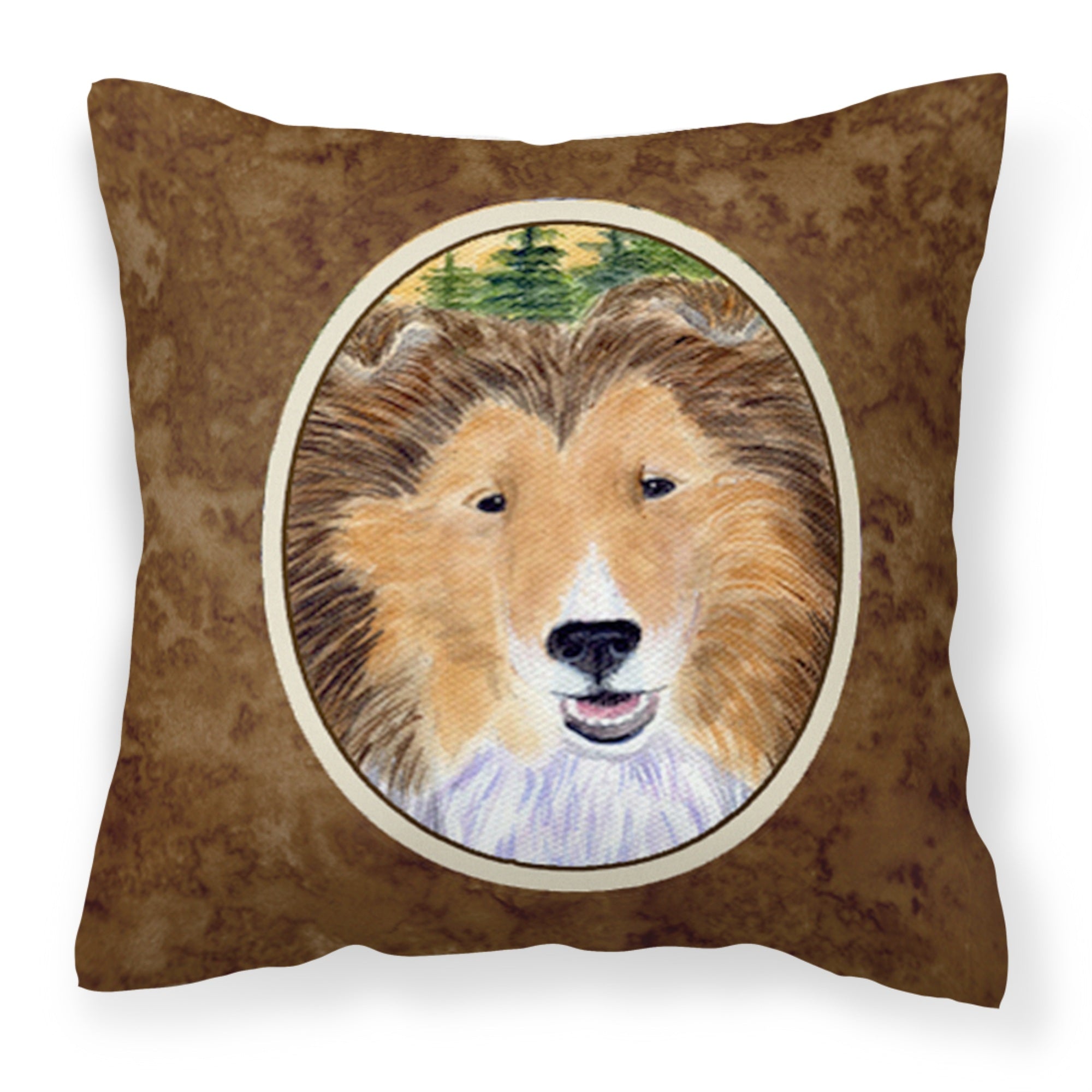 Carolines Treasures SS8141PW1414 Sheltie Decorative Canvas Fabric Pillow, Large, Multicolor