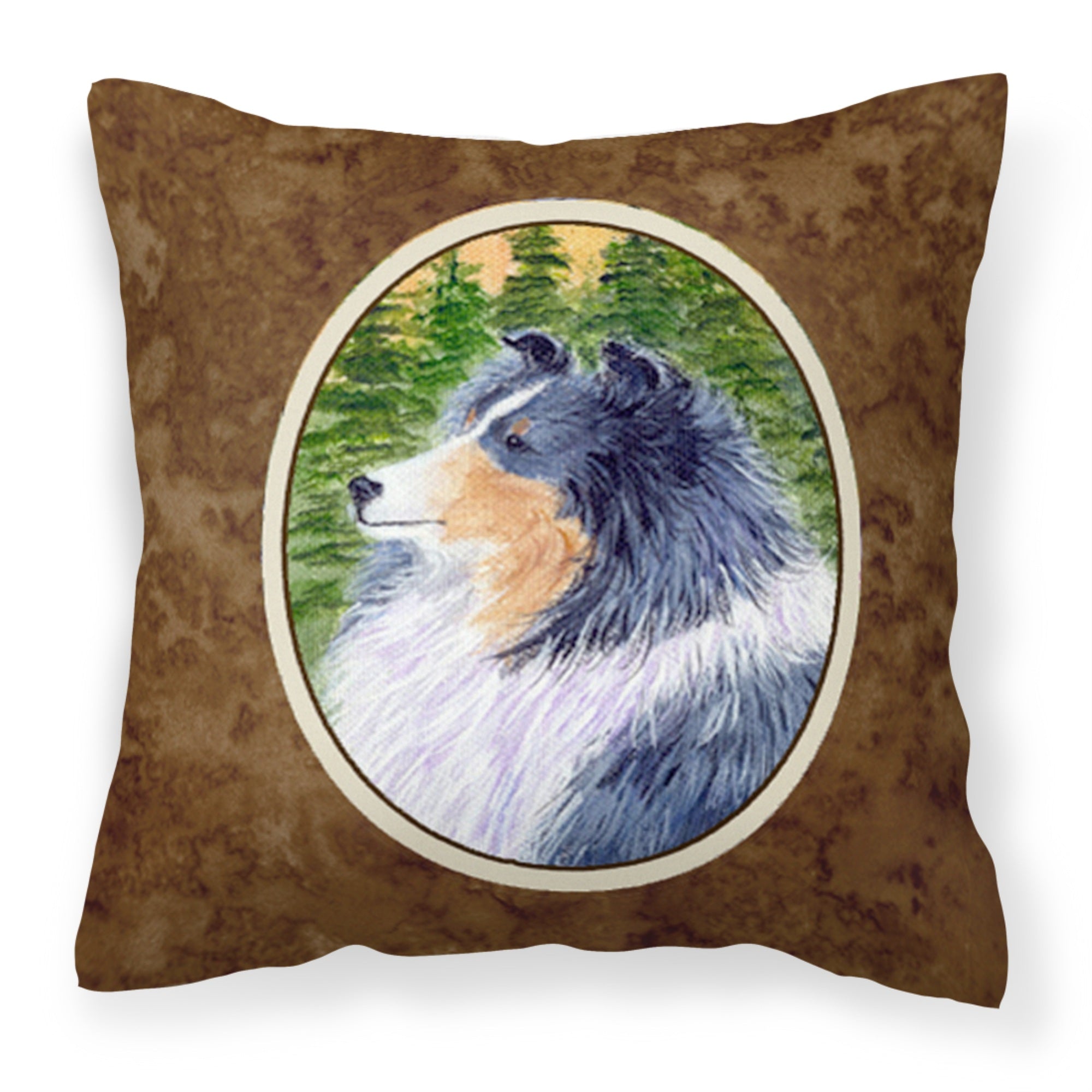 Carolines Treasures SS8142PW1414 Sheltie Decorative Canvas Fabric Pillow, Large, Multicolor