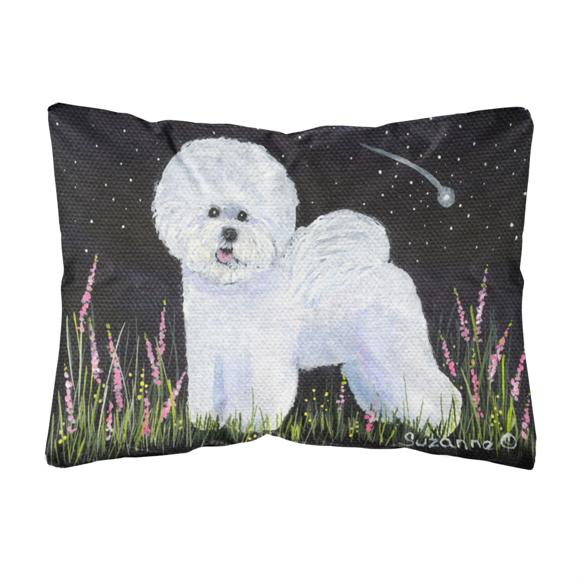 Carolines Treasures SS8143PW1216 Bichon Frise Decorative Canvas Fabric Pillow, Large, Multicolor