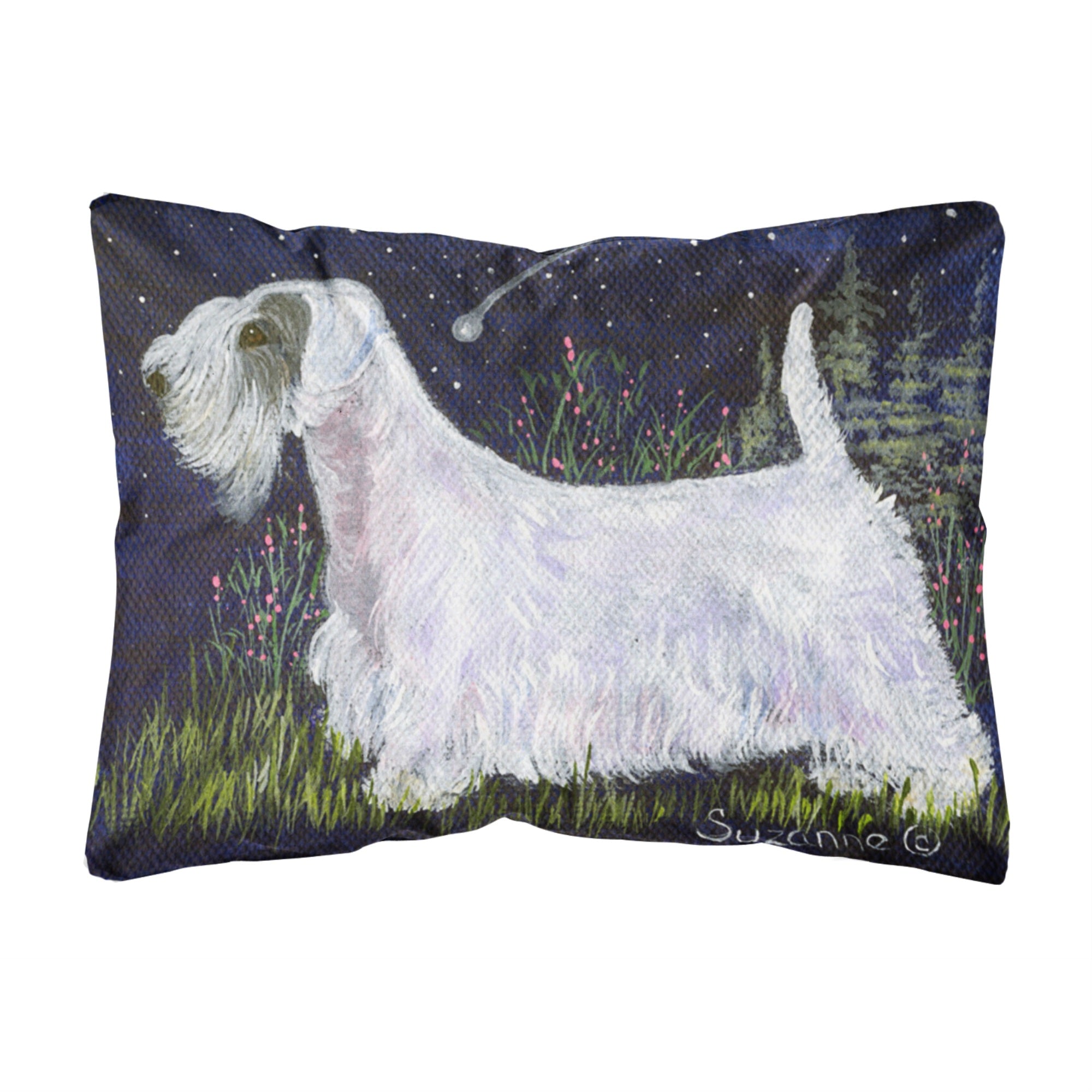 Carolines Treasures SS8145PW1216 Sealyham Terrier Decorative Canvas Fabric Pillow, Large, Multicolor