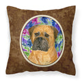 Carolines Treasures SS8155PW1414 Bullmastiff Decorative Canvas Fabric Pillow, Large, Multicolor