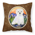 Carolines Treasures SS8159PW1414 Westie Decorative Canvas Fabric Pillow, Large, Multicolor