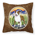 Carolines Treasures SS8167PW1414 Bull Terrier Decorative Canvas Fabric Pillow, Large, Multicolor