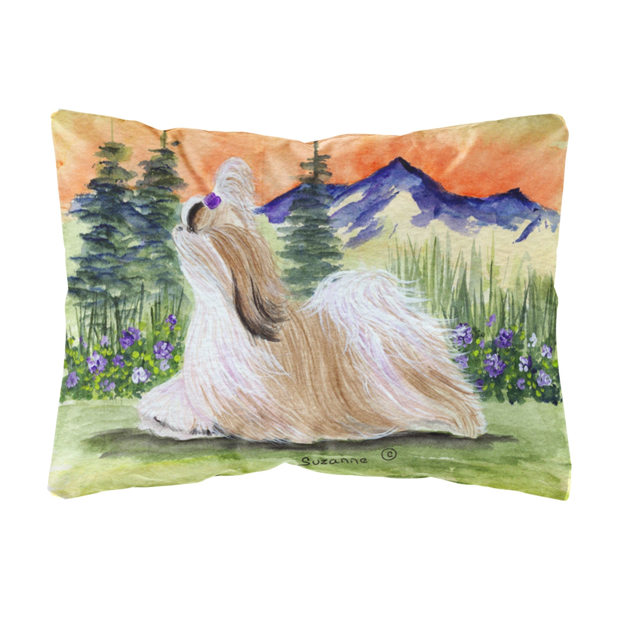 Carolines Treasures SS8179PW1216 Shih Tzu Decorative Canvas Fabric Pillow, Large, Multicolor