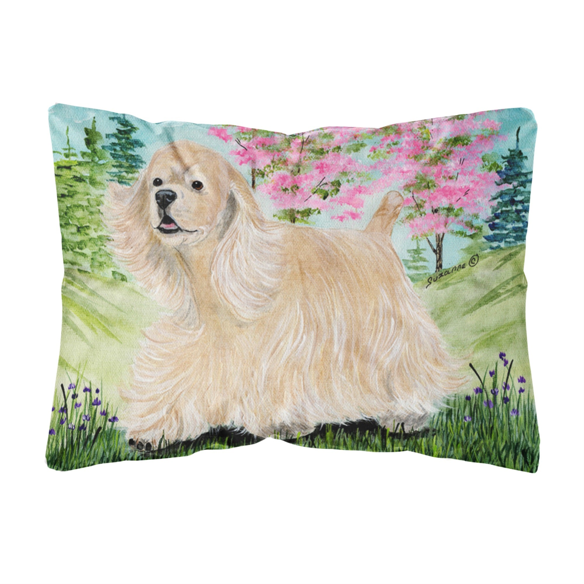 Carolines Treasures SS8189PW1216 Cocker Spaniel Decorative Canvas Fabric Pillow, Large, Multicolor