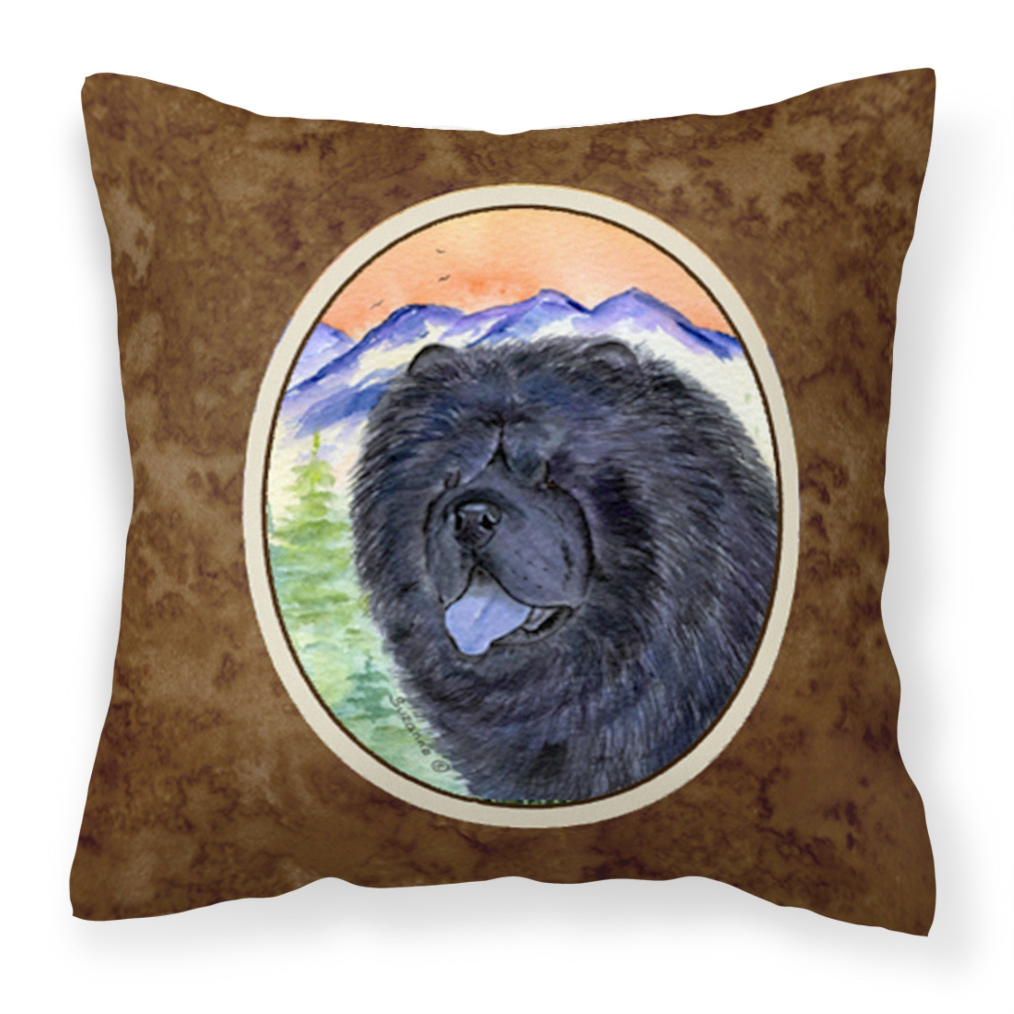 Carolines Treasures SS8191PW1414 Chow Chow Decorative Canvas Fabric Pillow, Large, Multicolor