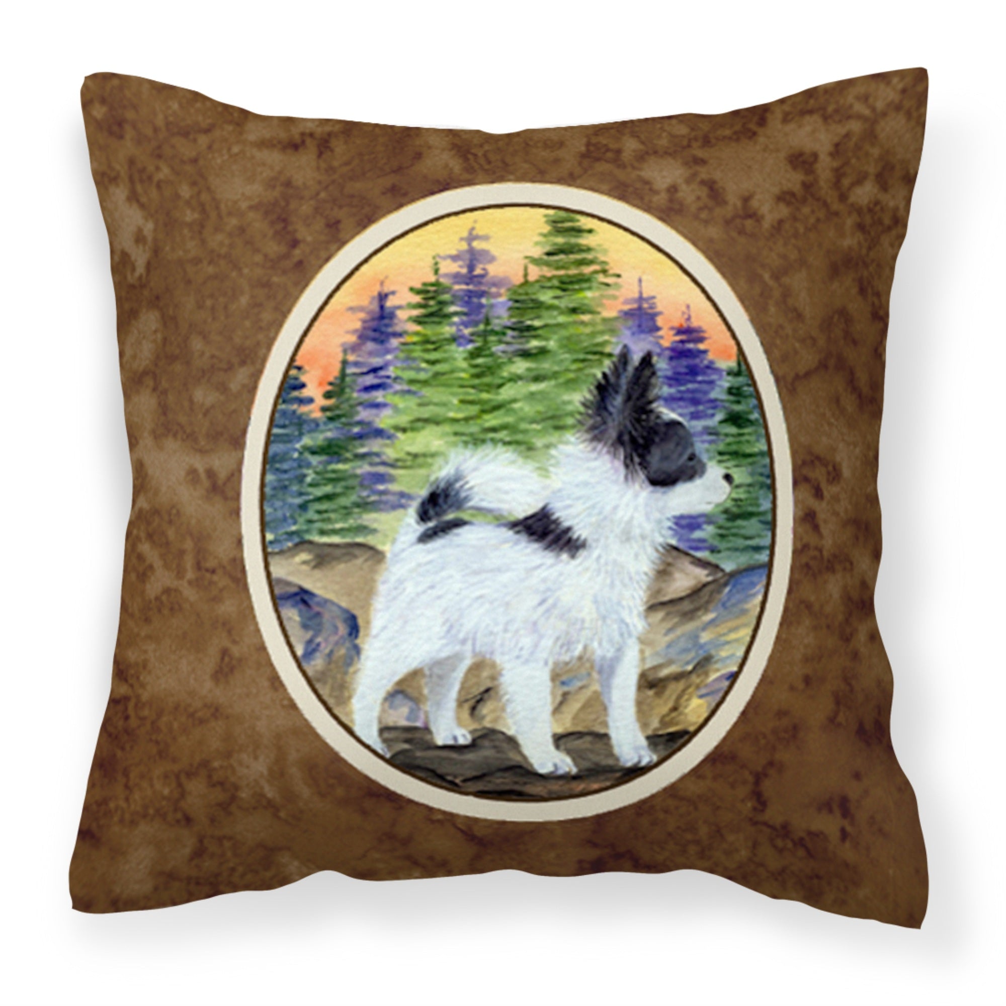 Carolines Treasures SS8194PW1414 Papillon Decorative Canvas Fabric Pillow, Large, Multicolor