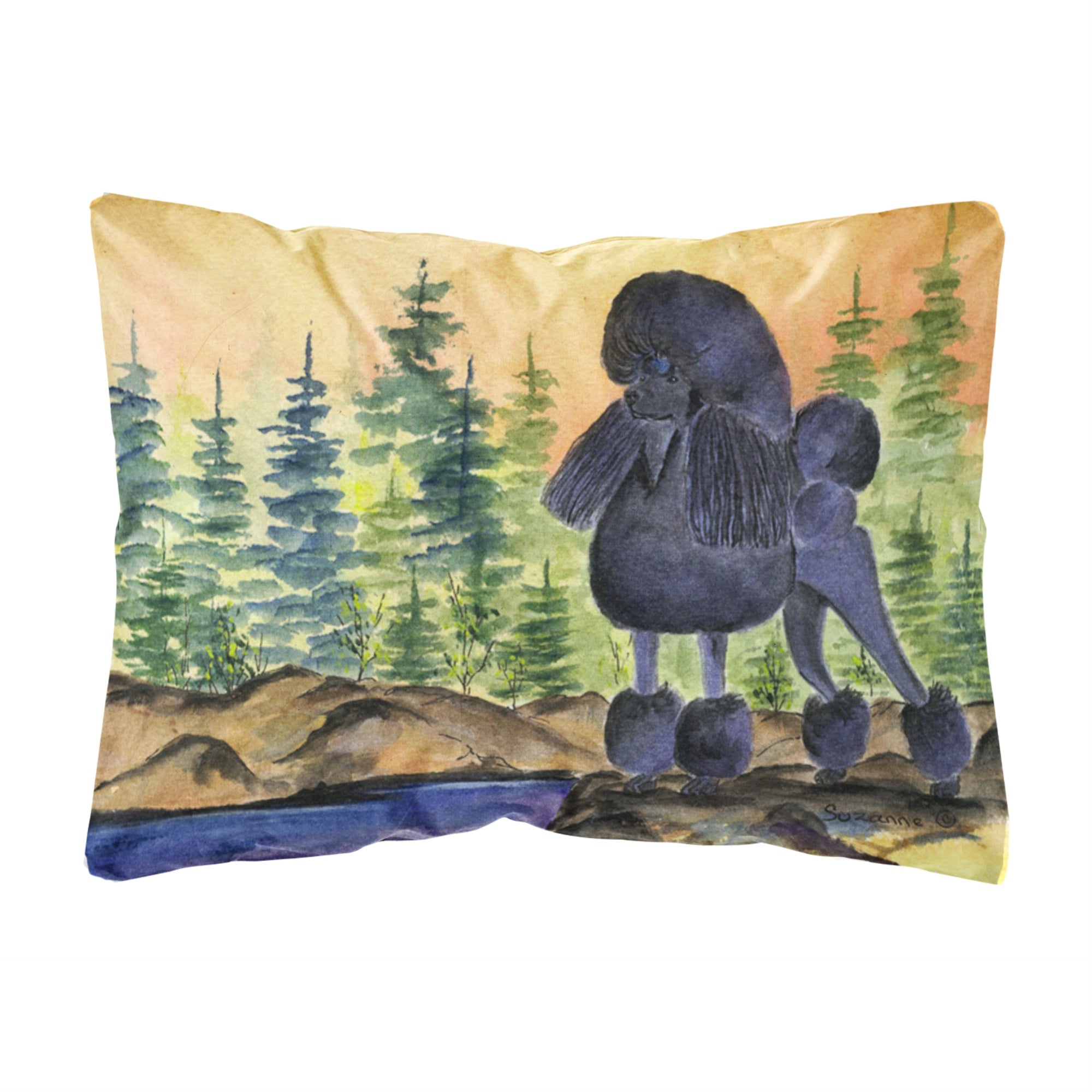 Carolines Treasures SS8196PW1216 Poodle Decorative Canvas Fabric Pillow, Large, Multicolor