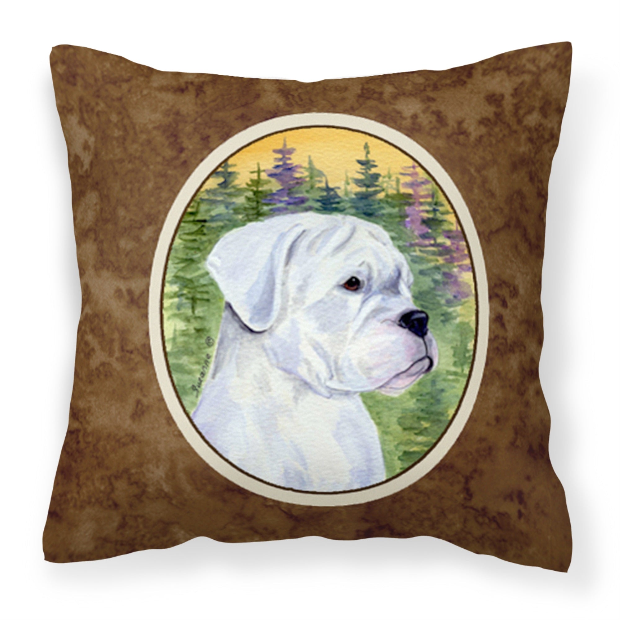 Carolines Treasures SS8198PW1414 Boxer Decorative Canvas Fabric Pillow, Large, Multicolor