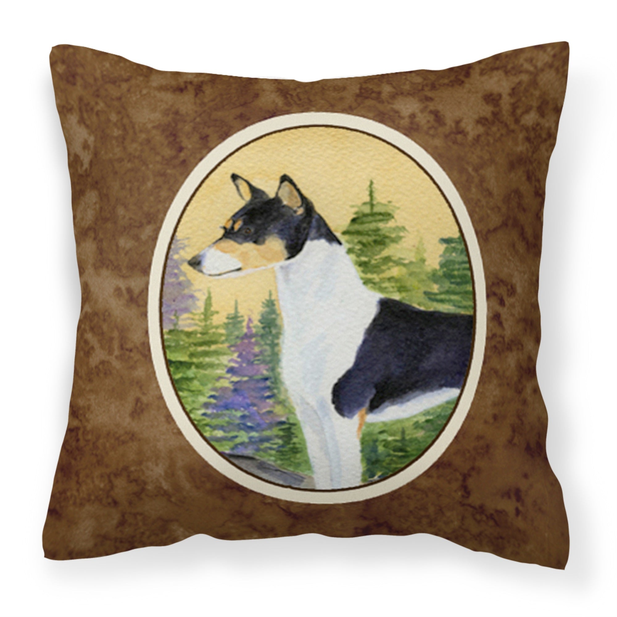 Carolines Treasures SS8201PW1414 Basenji Decorative Canvas Fabric Pillow, Large, Multicolor