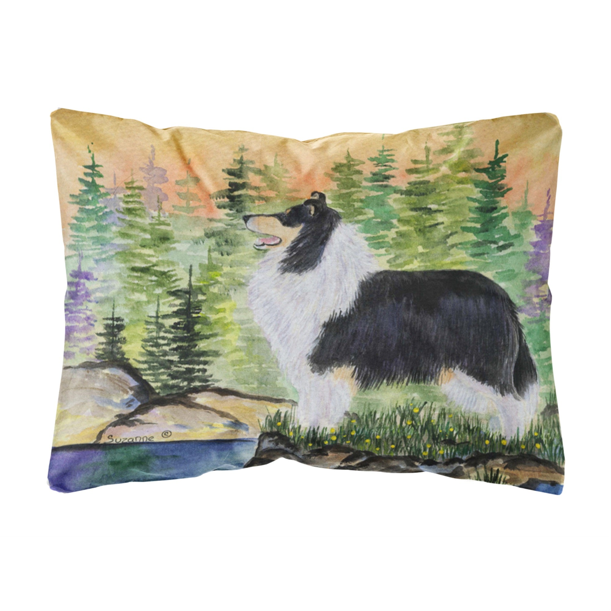 Carolines Treasures SS8203PW1216 Collie Decorative Canvas Fabric Pillow, Large, Multicolor
