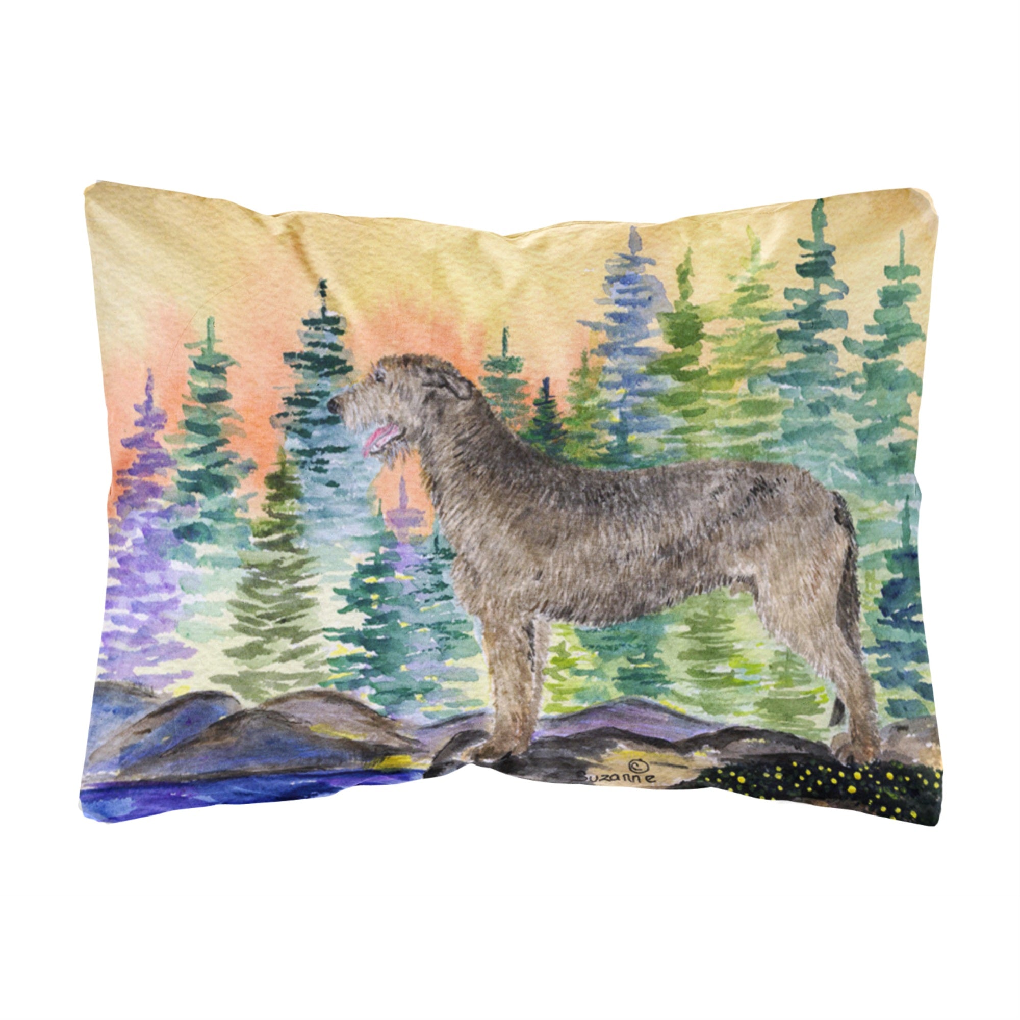 Carolines Treasures SS8205PW1216 Irish Wolfhound Decorative Canvas Fabric Pillow, Large, Multicolor