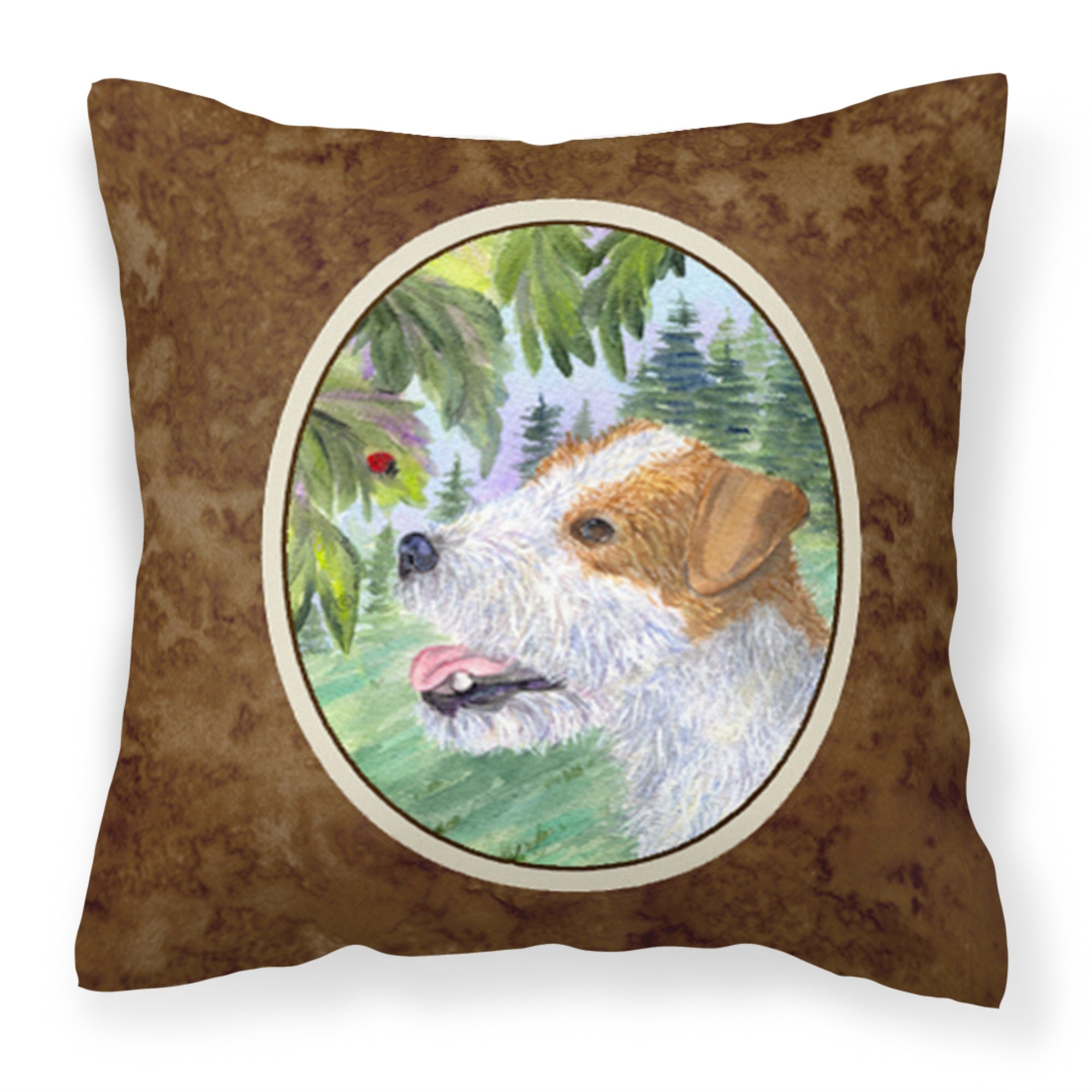 Carolines Treasures SS8211PW1414 Jack Russell Terrier Decorative Canvas Fabric Pillow, Large, Multicolor