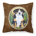 Carolines Treasures SS8217PW1414 Greater Swiss Mountain Dog Fabric Pillow, Large, Multicolor