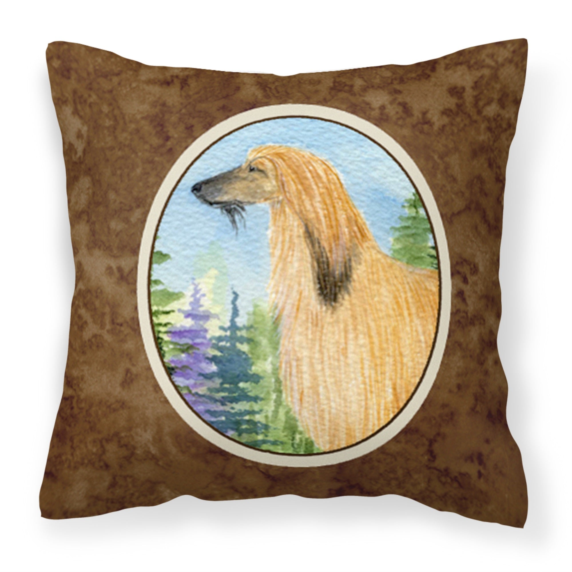 Carolines Treasures SS8220PW1414 Afghan Hound Decorative Canvas Fabric Pillow, Large, Multicolor
