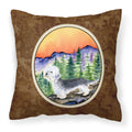 Carolines Treasures SS8222PW1414 Dandie Dinmont Terrier Decorative Canvas Fabric Pillow, Large, Multicolor