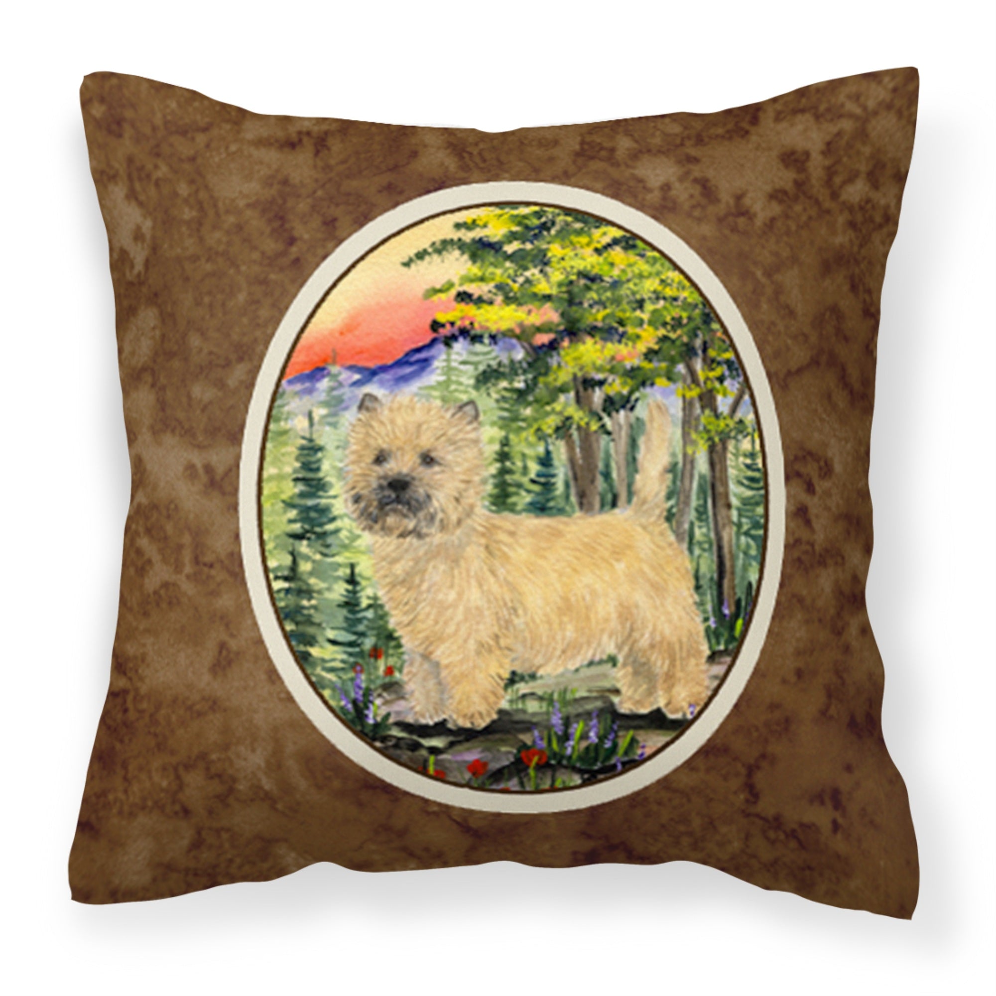 Carolines Treasures SS8229PW1414 Cairn Terrier Decorative Canvas Fabric Pillow, Large, Multicolor