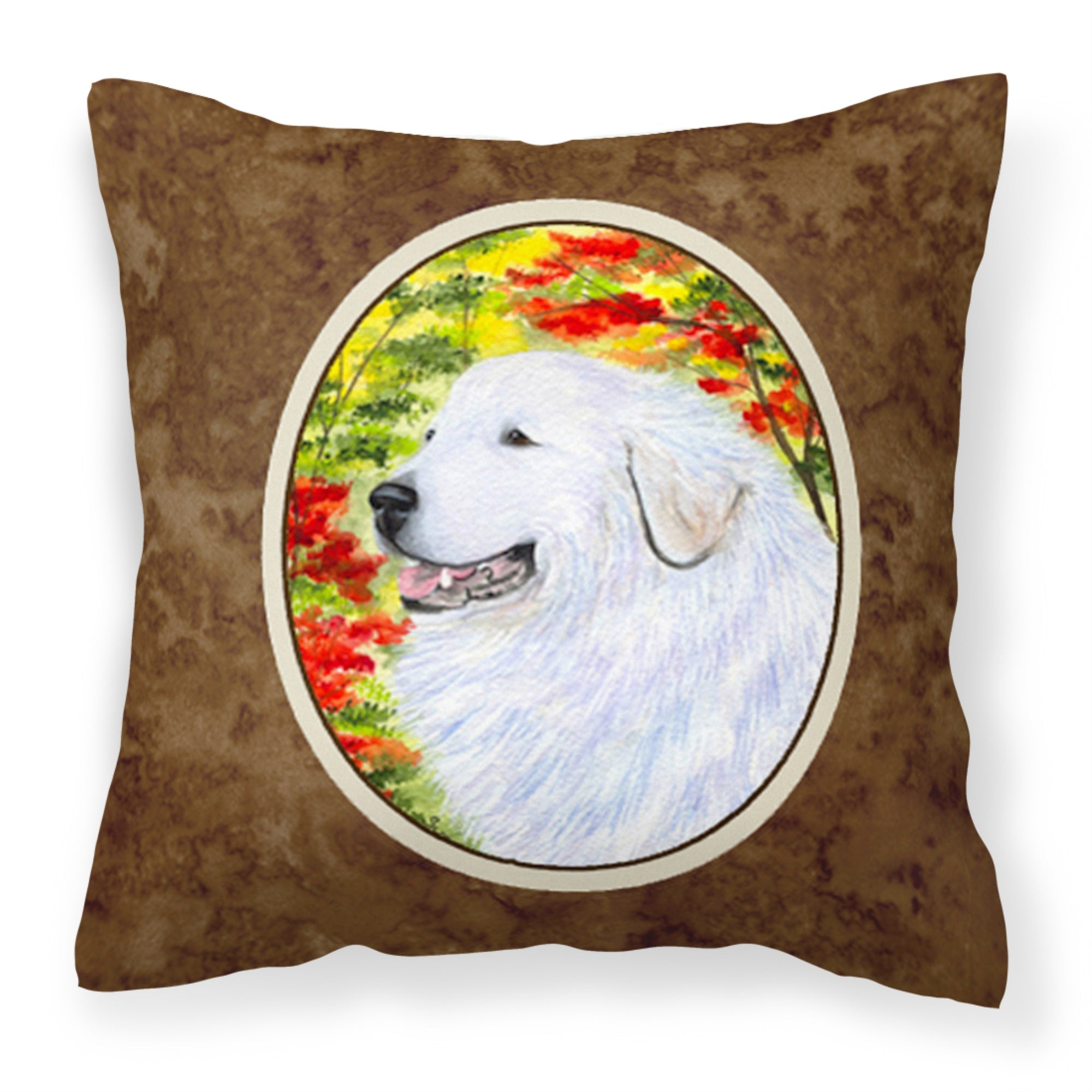 Carolines Treasures SS8235PW1414 Great Pyrenees Decorative Canvas Fabric Pillow, Large, Multicolor