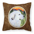 Carolines Treasures SS8236PW1414 Great Pyrenees Decorative Canvas Fabric Pillow, Large, Multicolor