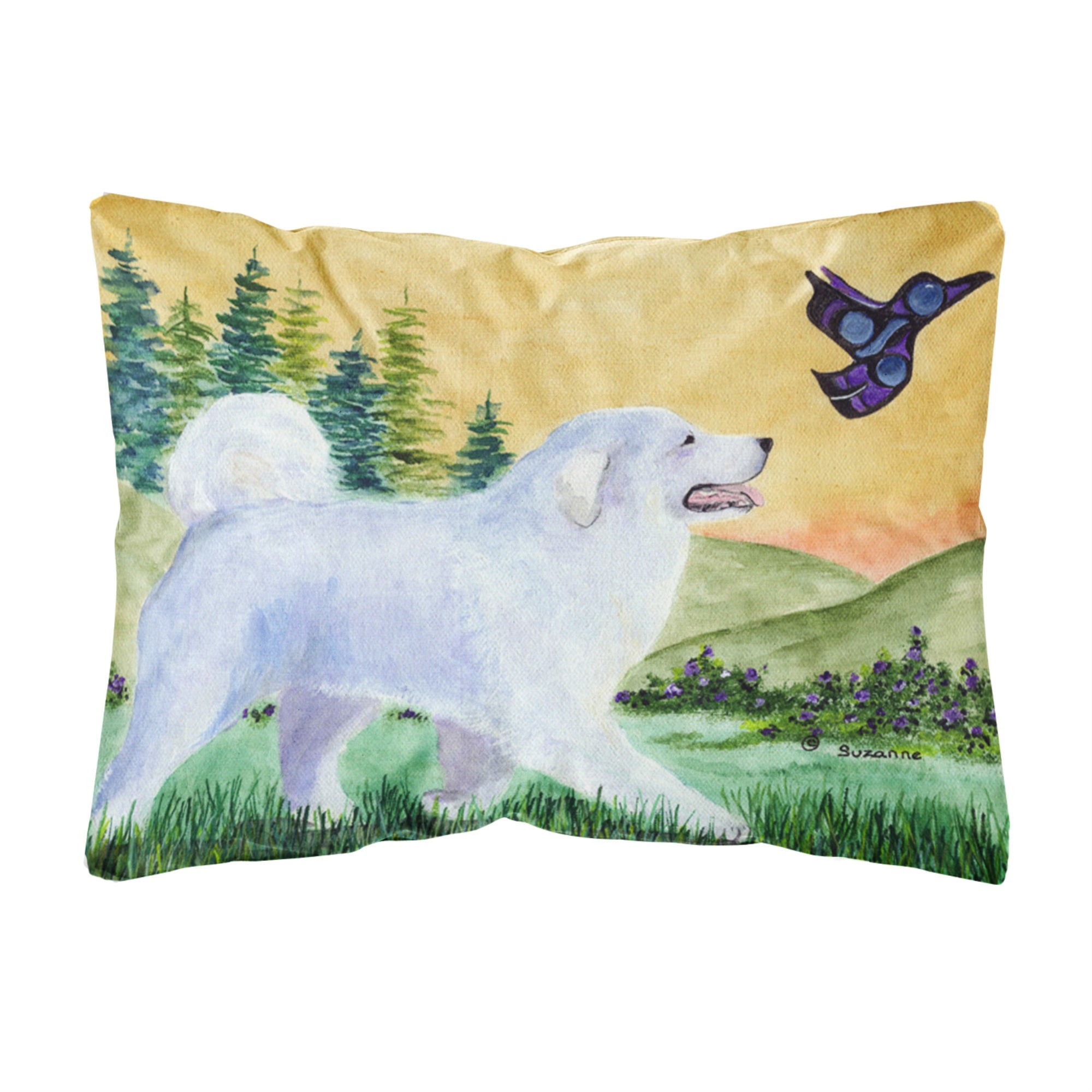 Carolines Treasures SS8241PW1216 Great Pyrenees Decorative Canvas Fabric Pillow, Large, Multicolor