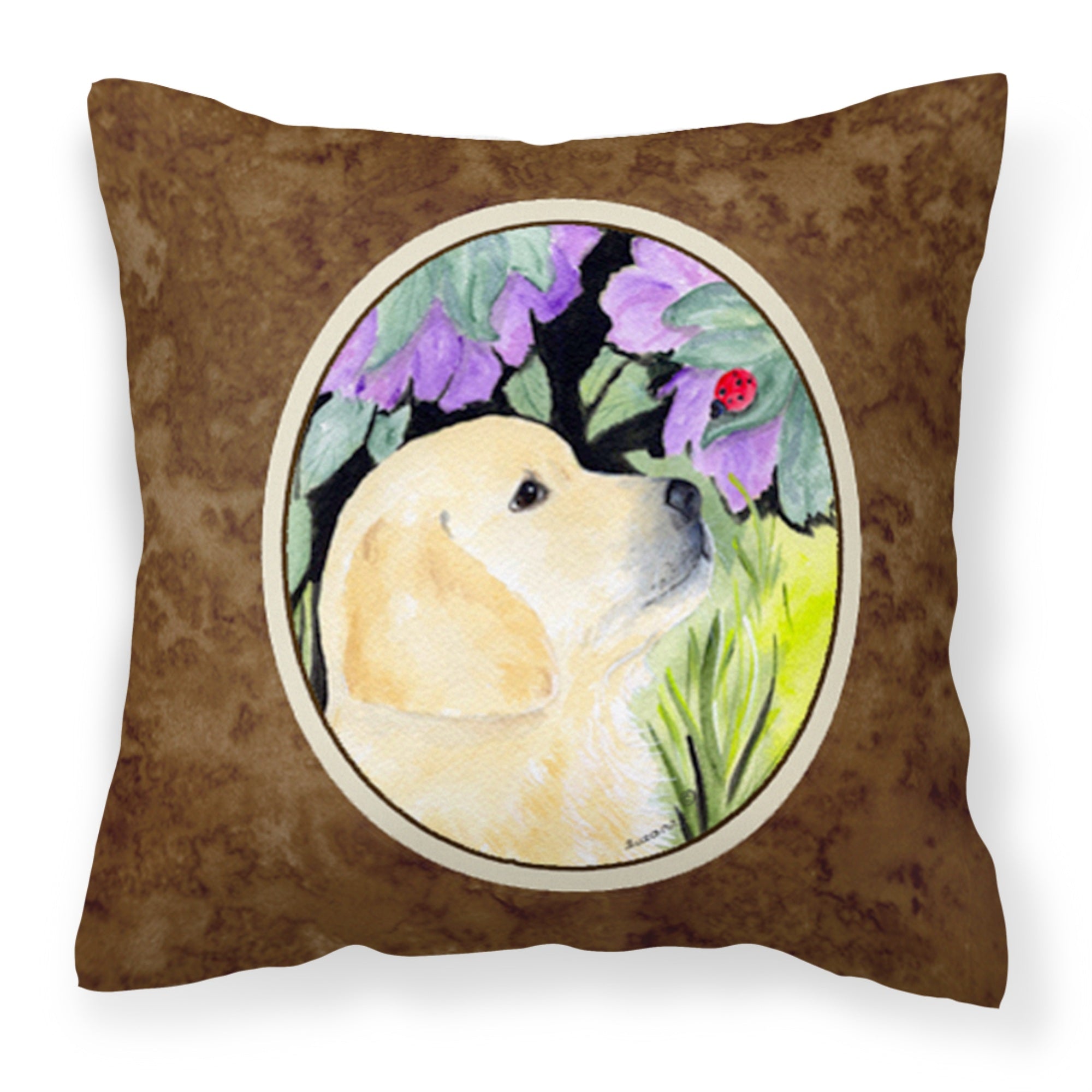 Carolines Treasures SS8245PW1414 Golden Retriever Decorative Canvas Fabric Pillow, Large, Multicolor