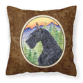 Carolines Treasures SS8256PW1414 Schnauzer Decorative Canvas Fabric Pillow, Large, Multicolor