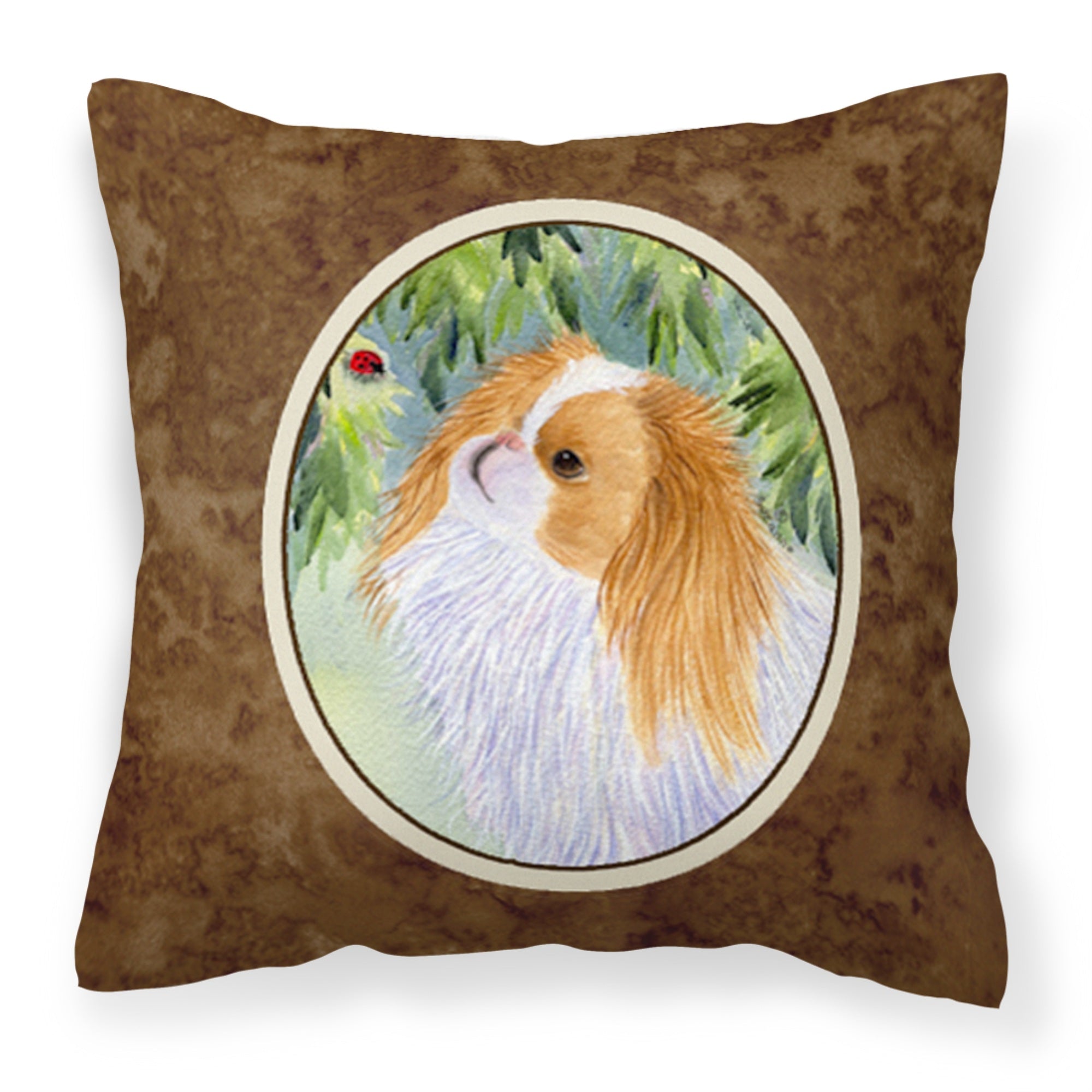 Carolines Treasures SS8260PW1414 Japanese Chin Decorative Canvas Fabric Pillow, Large, Multicolor
