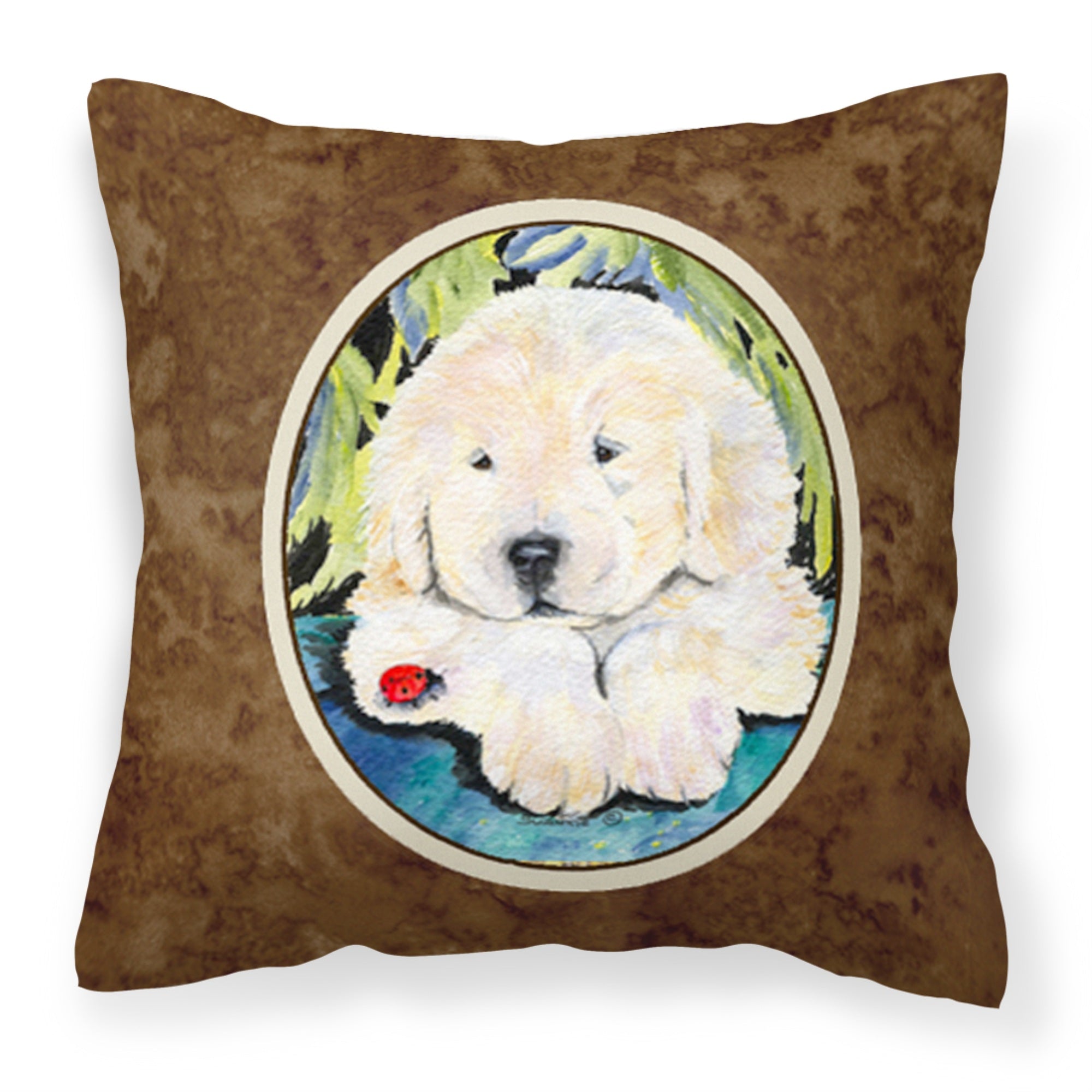 Carolines Treasures SS8271PW1414 Golden Retriever Decorative Canvas Fabric Pillow, Large, Multicolor