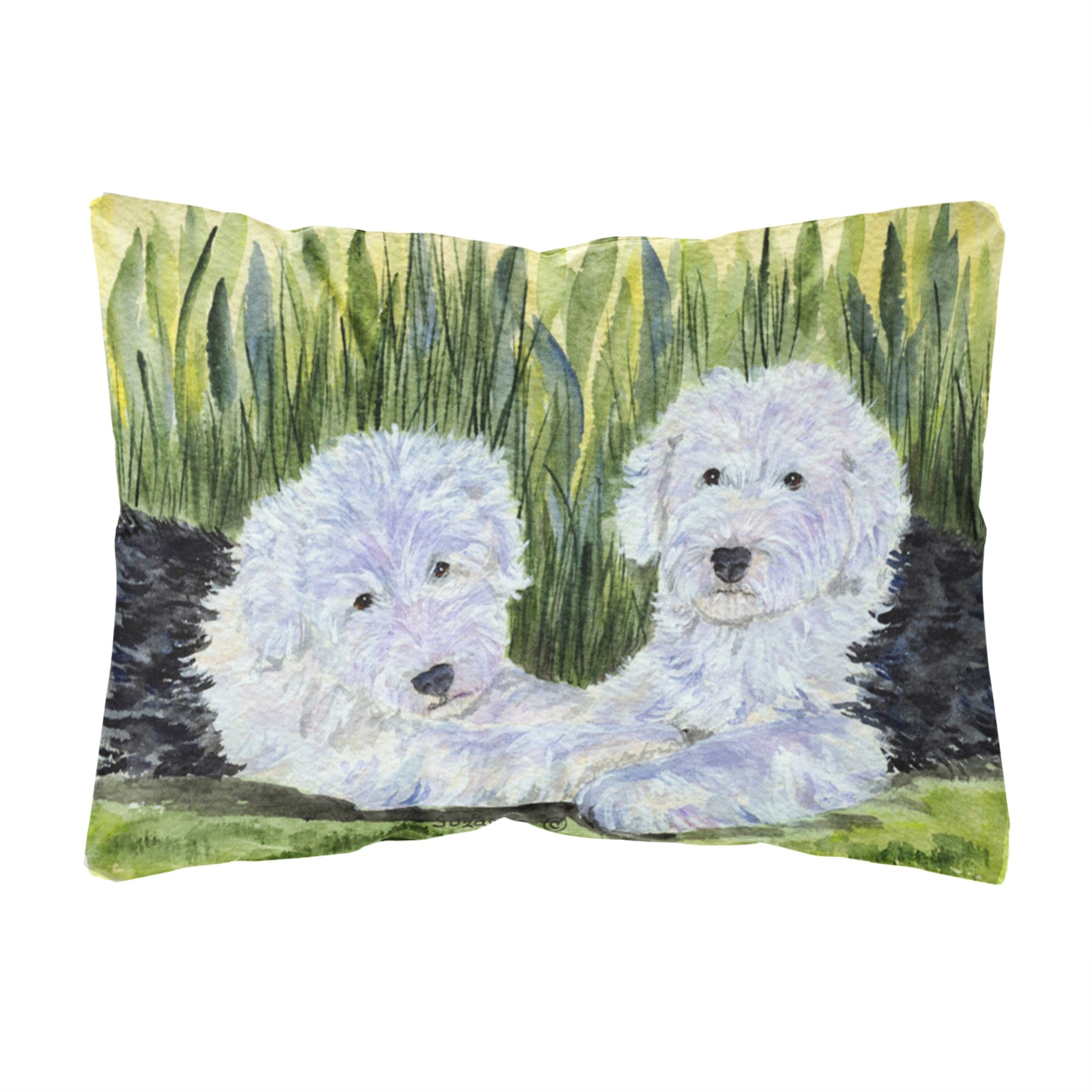 Carolines Treasures SS8282PW1216 Old English Sheepdog Decorative Canvas Fabric Pillow, Large, Multicolor