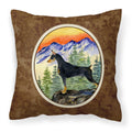 Carolines Treasures SS8284PW1414 Doberman Decorative Canvas Fabric Pillow, Large, Multicolor