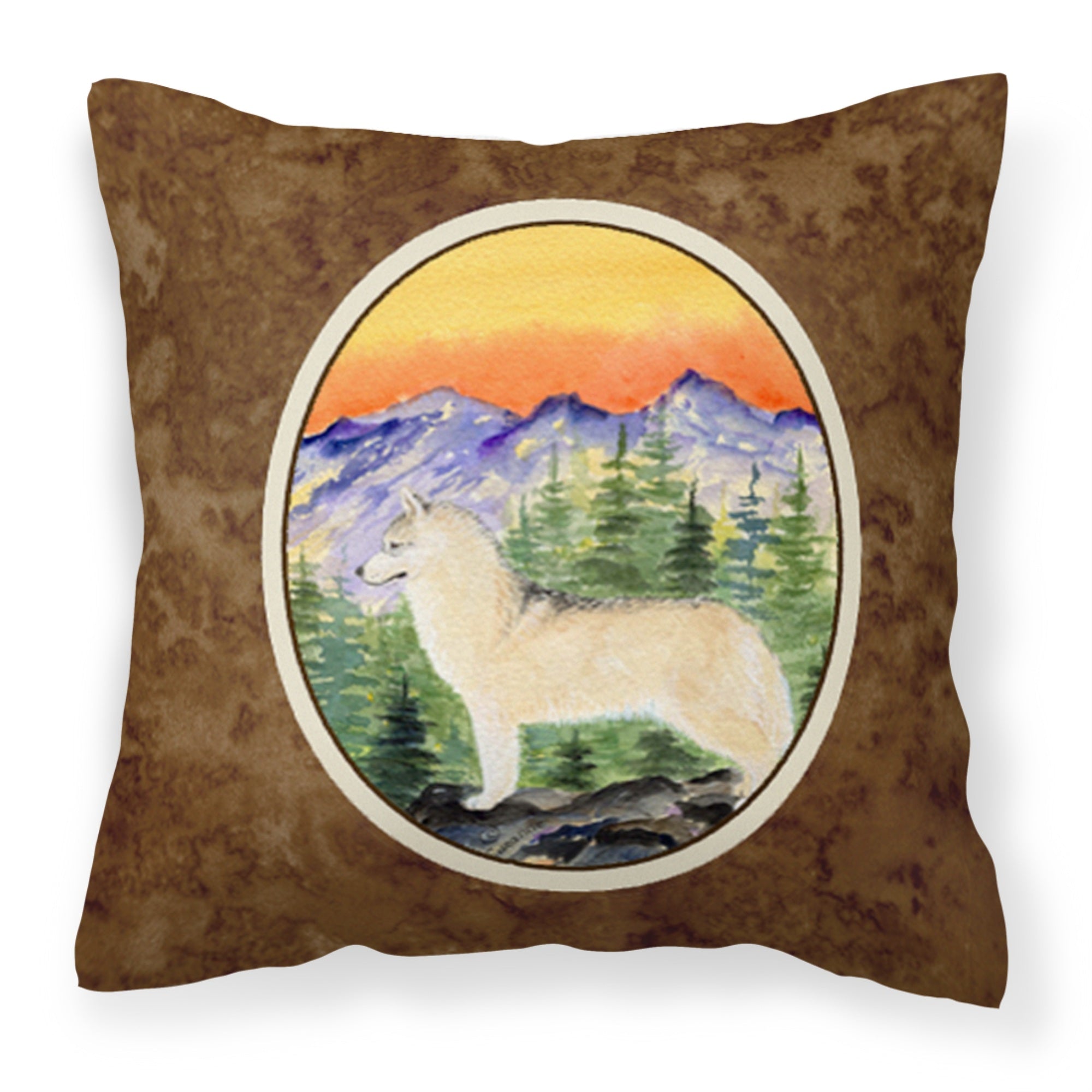 Carolines Treasures SS8285PW1414 Siberian Husky Decorative Canvas Fabric Pillow, Large, Multicolor