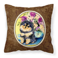 Carolines Treasures SS8290PW1414 Pomeranian Decorative Canvas Fabric Pillow, Large, Multicolor