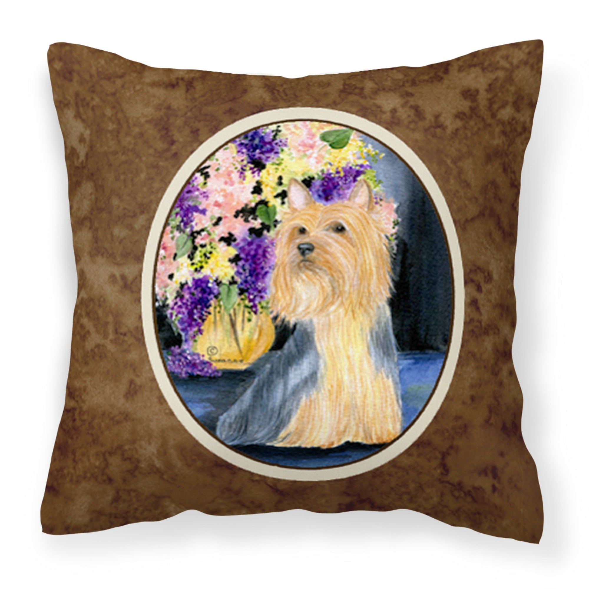Carolines Treasures SS8293PW1414 Silky Terrier Decorative Canvas Fabric Pillow, Large, Multicolor