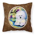 Carolines Treasures SS8295PW1414 Bichon Frise Decorative Canvas Fabric Pillow, Large, Multicolor