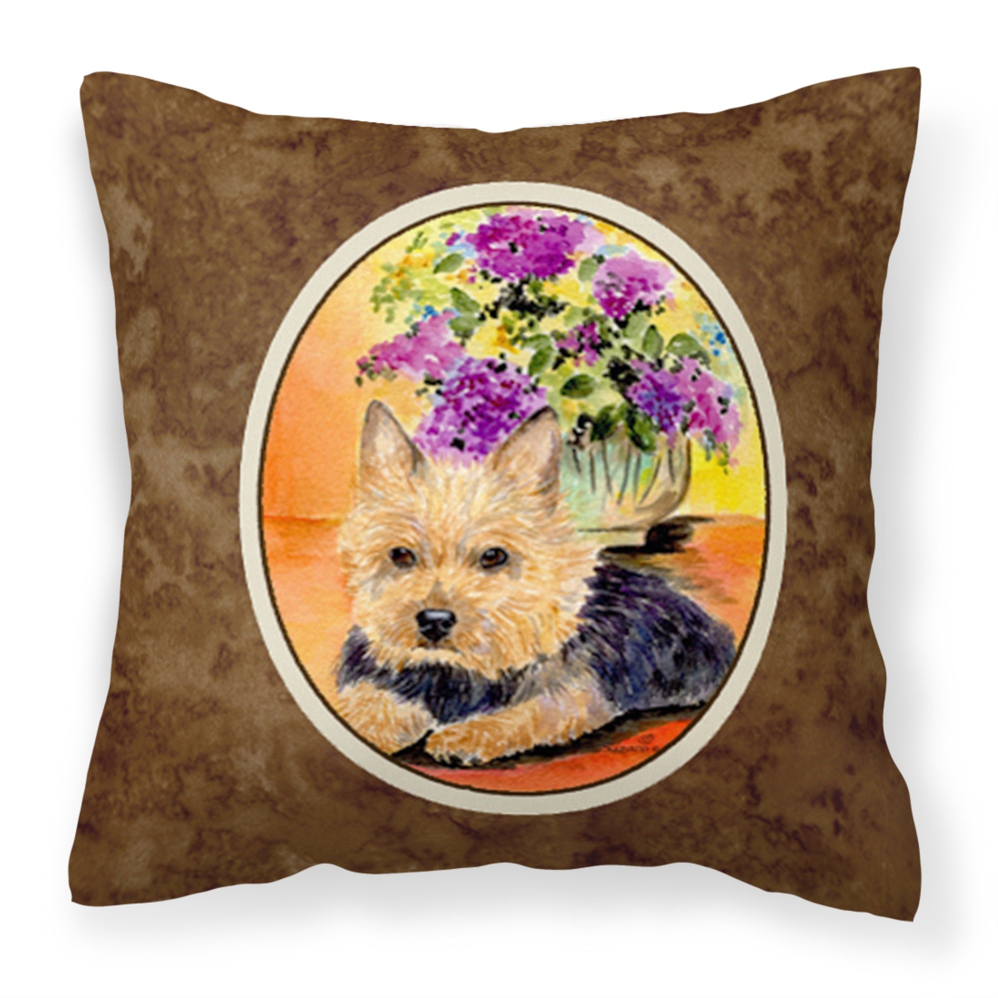 Carolines Treasures SS8297PW1414 Norwich Terrier Decorative Canvas Fabric Pillow, Large, Multicolor