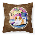 Carolines Treasures SS8300PW1414 Japanese Chin Decorative Canvas Fabric Pillow, Large, Multicolor