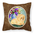 Carolines Treasures SS8302PW1414 Pomeranian Decorative Canvas Fabric Pillow, Large, Multicolor