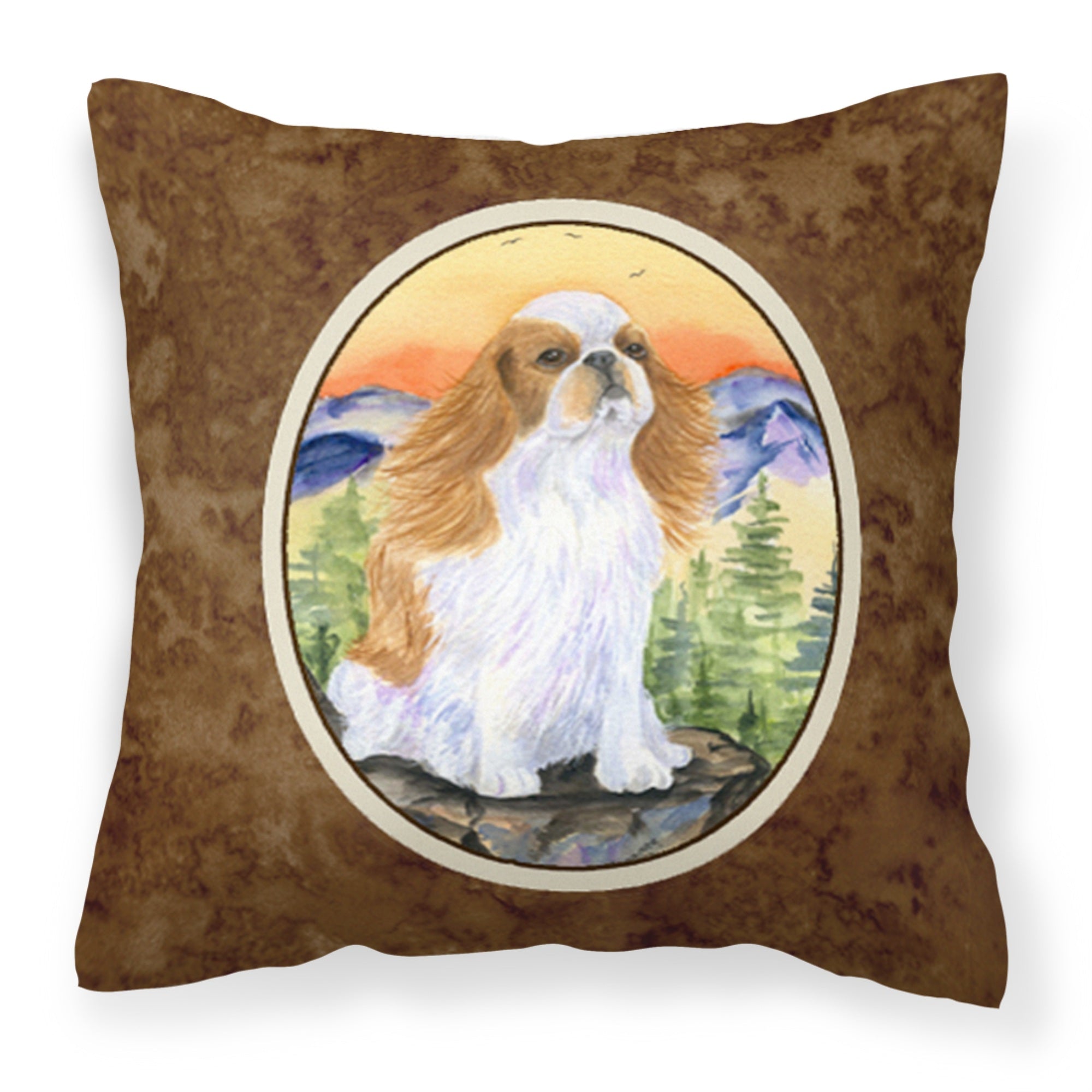 Carolines Treasures SS8311PW1414 English Toy Spaniel Decorative Canvas Fabric Pillow, Large, Multicolor