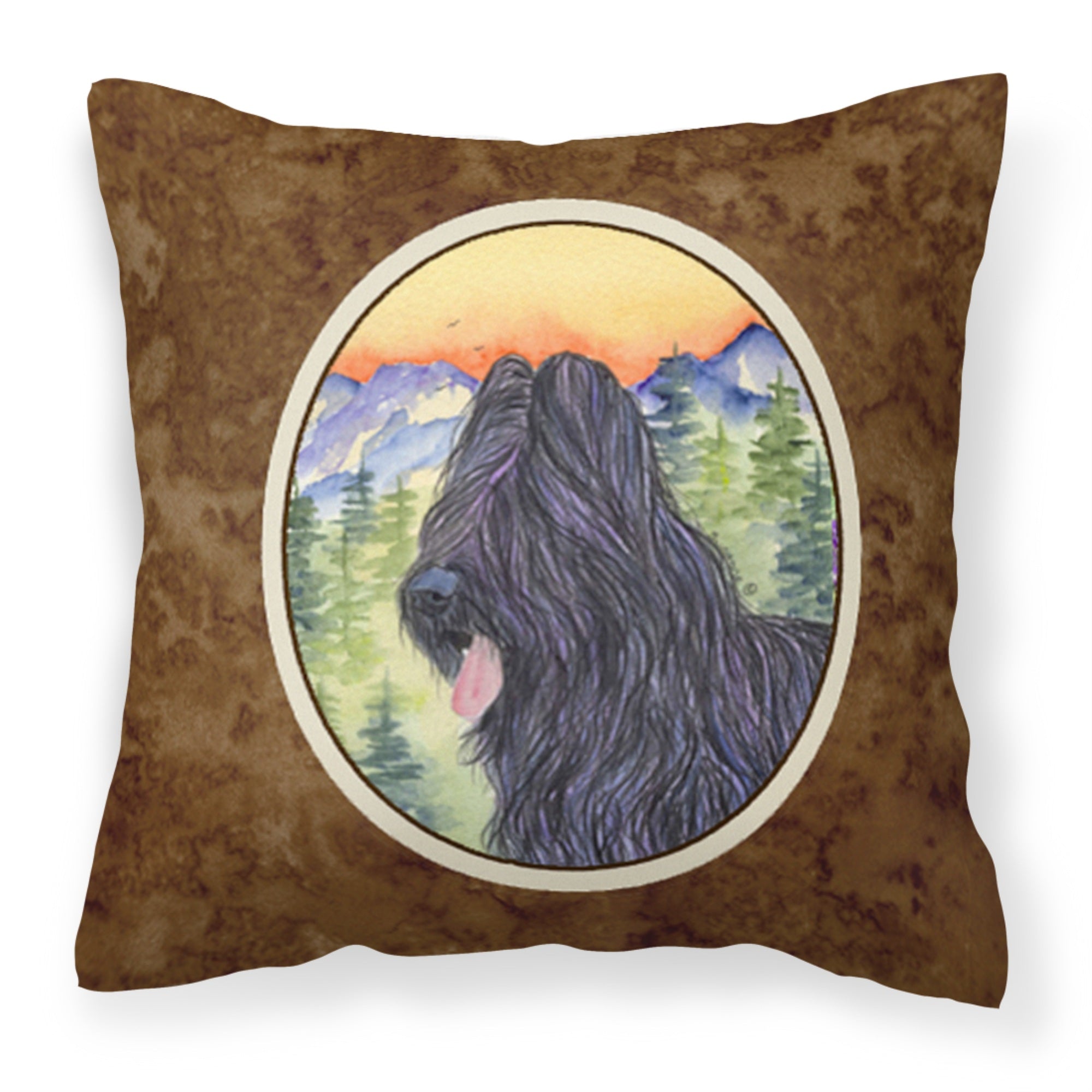 Carolines Treasures SS8319PW1414 Briard Decorative Canvas Fabric Pillow, Large, Multicolor