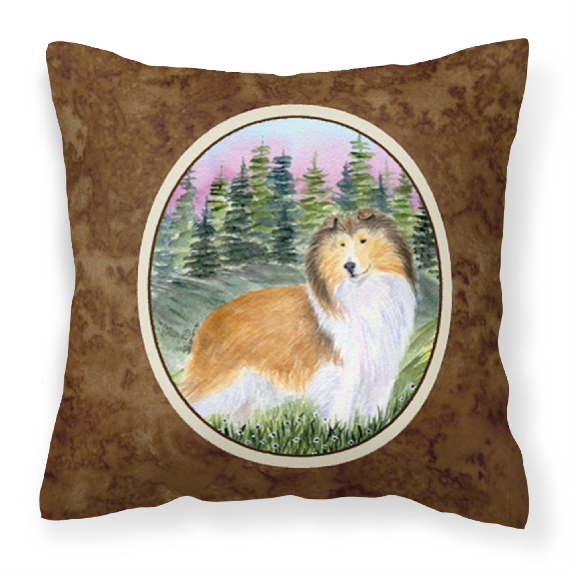 Carolines Treasures SS8321PW1414 Sheltie Decorative Canvas Fabric Pillow, Large, Multicolor