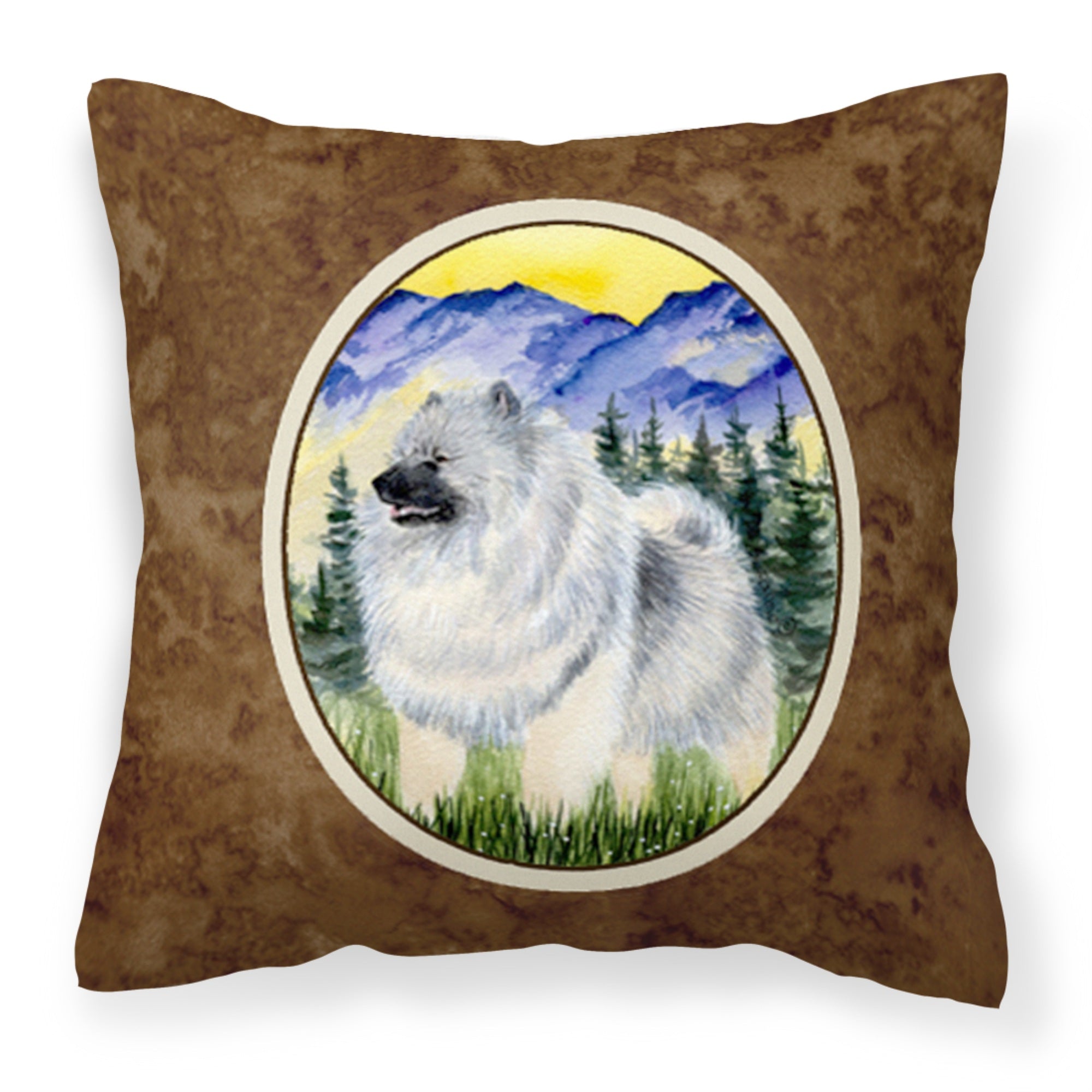 Carolines Treasures SS8323PW1414 Keeshond Decorative Canvas Fabric Pillow, Large, Multicolor
