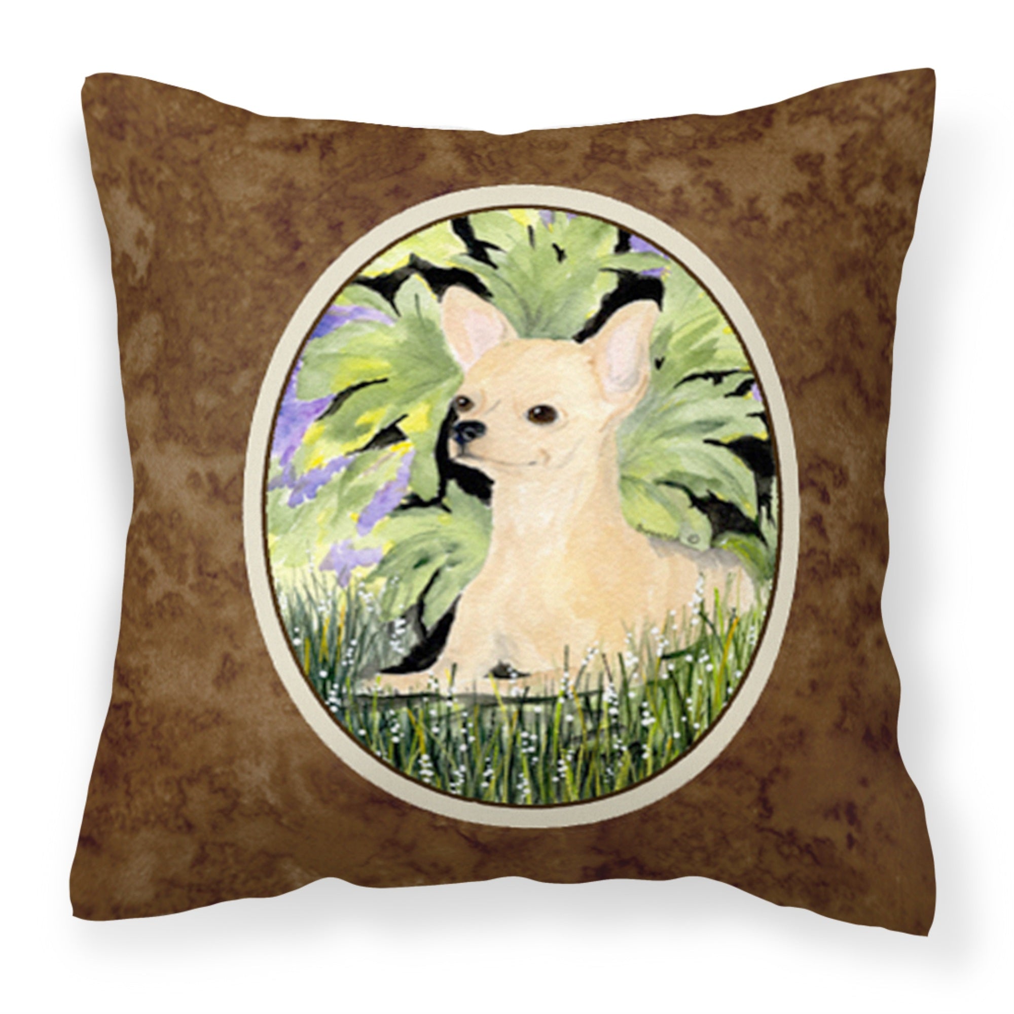 Carolines Treasures SS8325PW1414 Chihuahua Decorative Canvas Fabric Pillow, Large, Multicolor