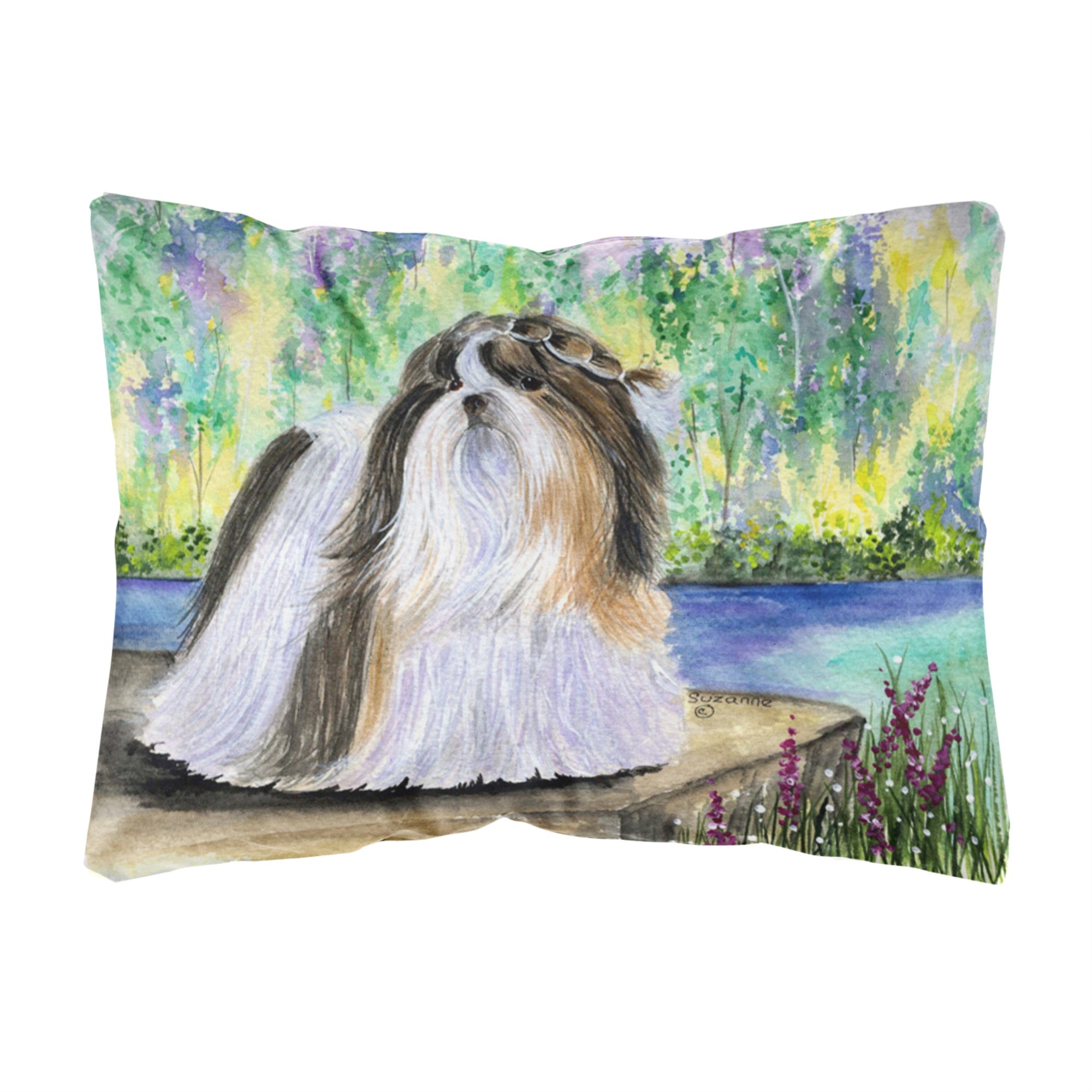 Carolines Treasures SS8329PW1216 Shih Tzu Decorative Canvas Fabric Pillow, Large, Multicolor