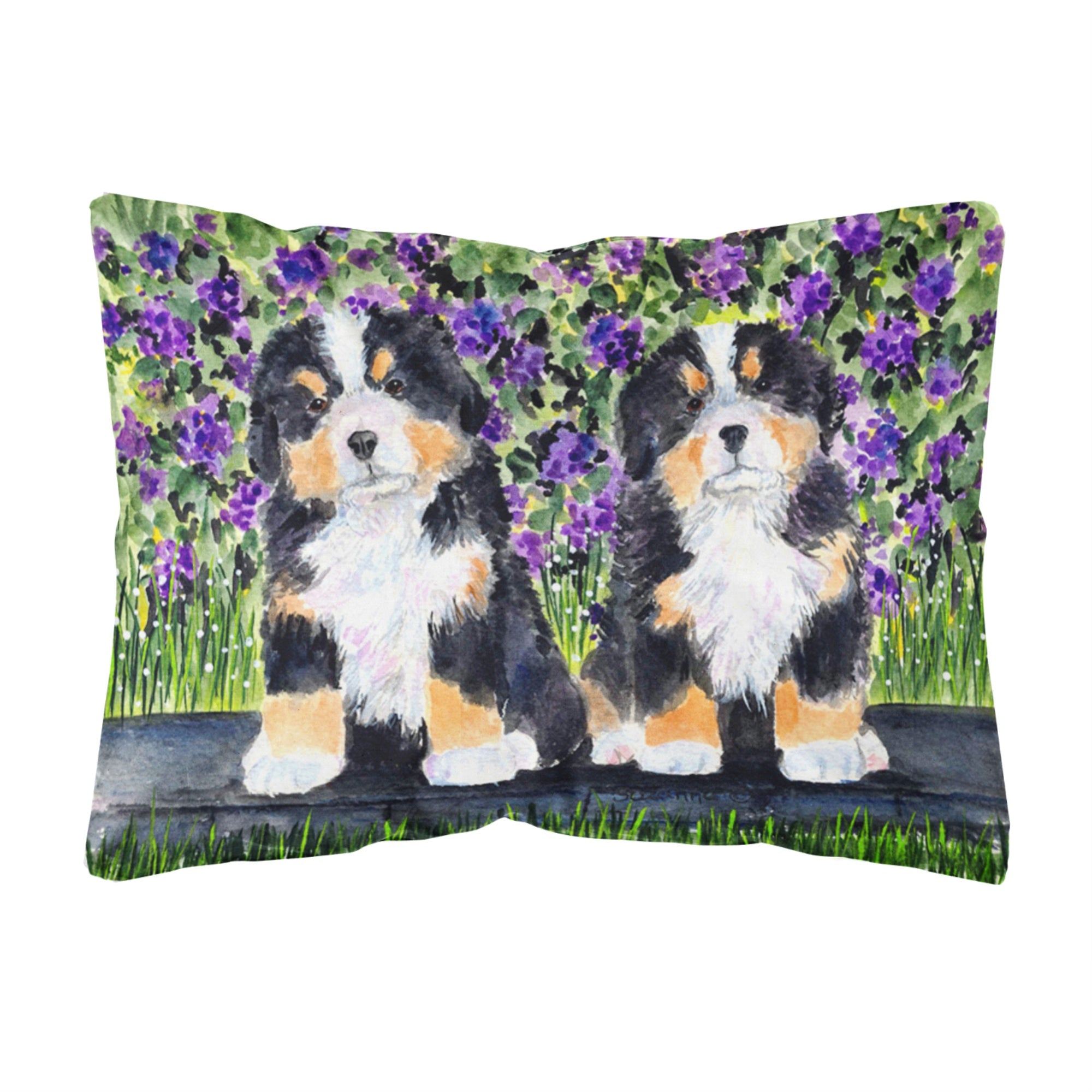 Carolines Treasures SS8334PW1216 Bernese Mountain Dog Decorative Canvas Fabric Pillow, Large, Multicolor
