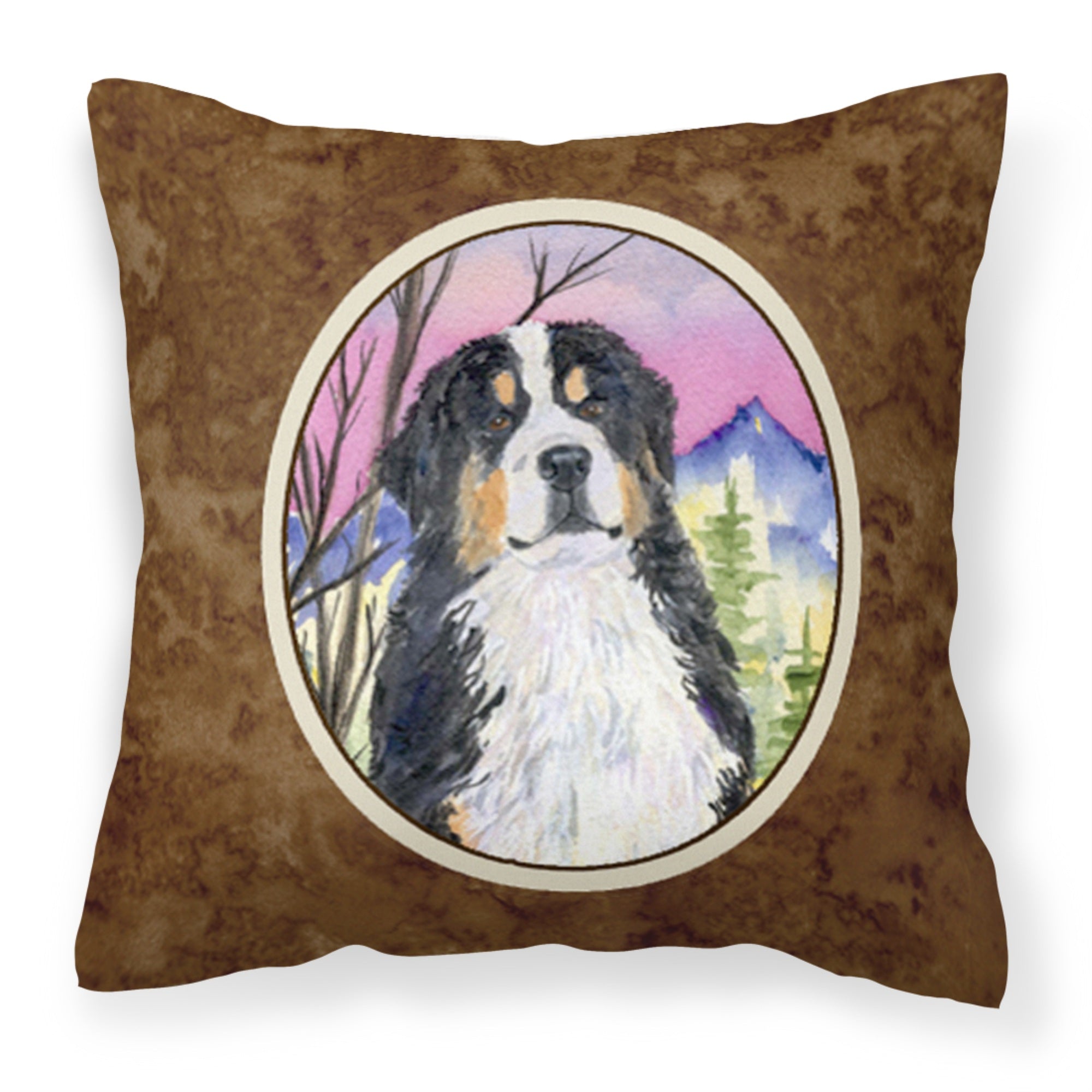 Carolines Treasures SS8336PW1414 Bernese Mountain Dog Decorative Canvas Fabric Pillow, Large, Multicolor