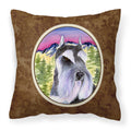Carolines Treasures SS8340PW1414 Schnauzer Decorative Canvas Fabric Pillow, Large, Multicolor