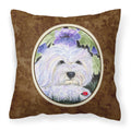 Carolines Treasures SS8349PW1414 Cotton de Tulear Decorative Canvas Fabric Pillow, Large, Multicolor