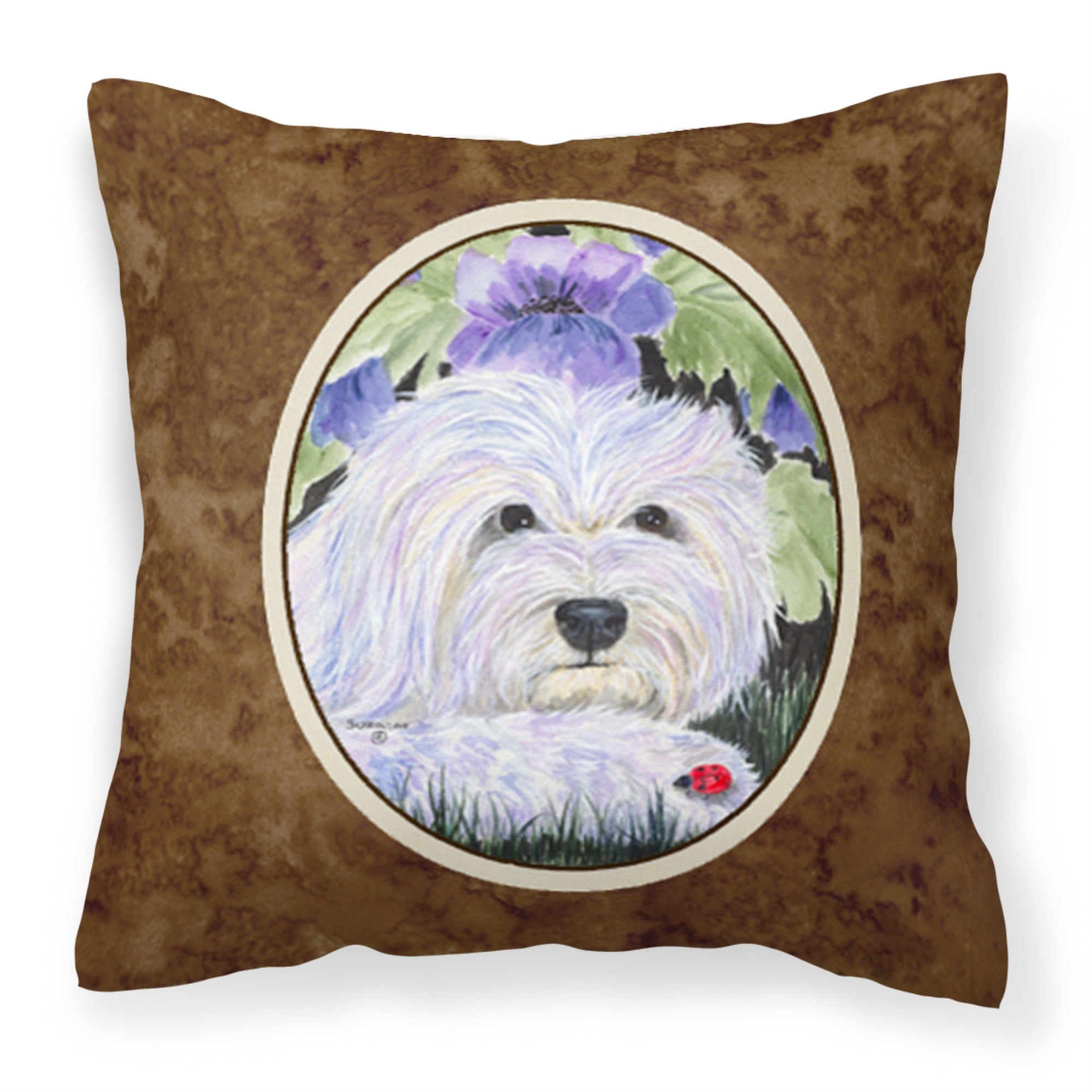 Carolines Treasures SS8349PW1414 Cotton de Tulear Decorative Canvas Fabric Pillow, Large, Multicolor